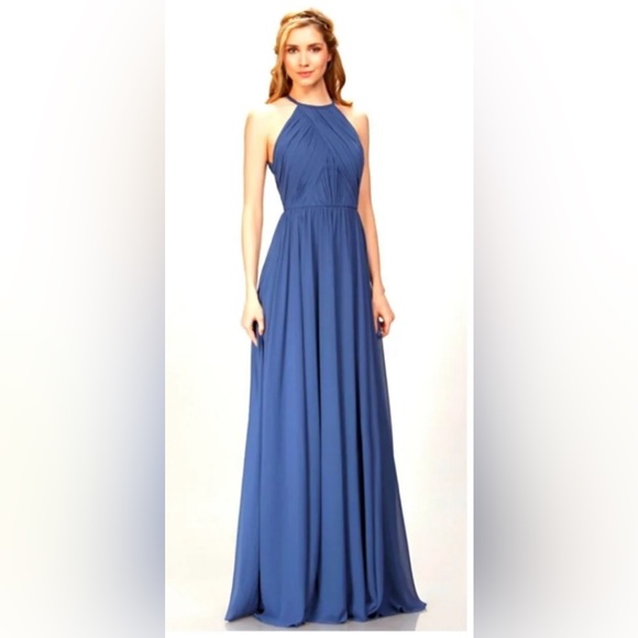 Anthropologie BHLDN Madrie Navy Blue Dress size 8 - Picture 4 of 6